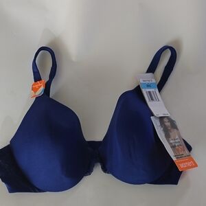 Warners Truefit Tailored Blue 36C Bra NWT
